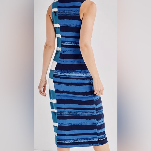 Anthropologie I Corey Lynn Calter Sleeveless Striped Bodycon Midi Dress - Picture 5 of 9